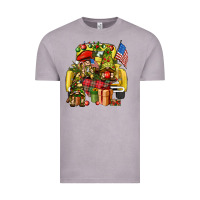 Vintage Zinc Christmas army gnomes truck 4th of july Vintage Tee - HowdyJamesFarm