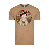 Vintage Coffee Christmas Charolais Calf Baby Cow Vintage Tee - RanaPortraitStore