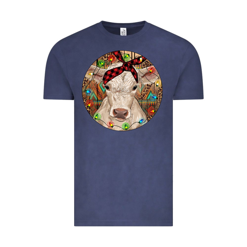 Christmas Charolais Calf Baby Cow Vintage Tee by RanaPortraitStore | Teevron