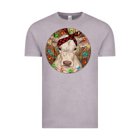 Vintage Zinc Christmas Charolais Calf Baby Cow Vintage Tee - RanaPortraitStore