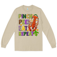 Mushroom Pinch peel eat repeat crawfish Long Sleeve Tee - HowdyJamesFarm