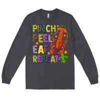 Smoke Pinch peel eat repeat crawfish Long Sleeve Tee - HowdyJamesFarm
