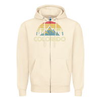 Sandshell Colorado Retro Vintage Mountains Nature Hiking Zipper Hoodie - minhPixels