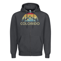 Smoke Colorado Retro Vintage Mountains Nature Hiking Zipper Hoodie - minhPixels