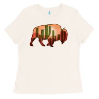 Bone Cactus Bison Silhouette Ladies Tee - Bettercallsaul