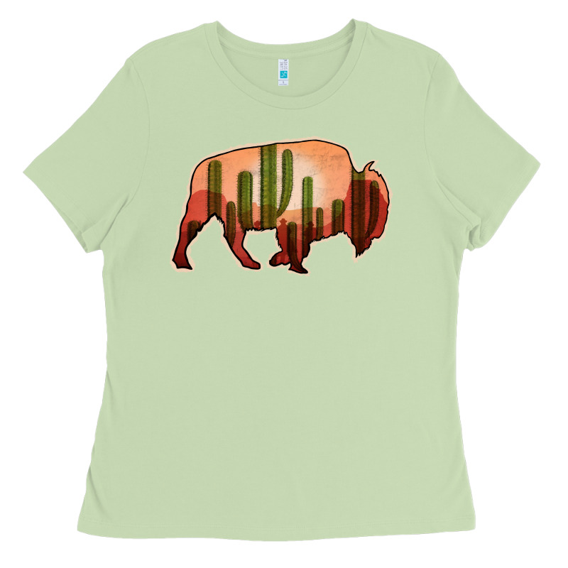 Cactus Bison Silhouette Ladies Tee by Bettercallsaul | Teevron