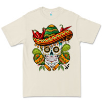 Bone sombrero skull Premium Tee - BarkalooDesign
