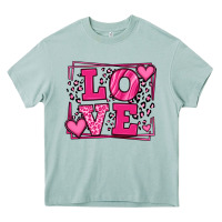 Arona Love leopard frame Heavy Core Tee - LillyAllenDesigns