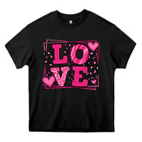 Black Love leopard frame Heavy Core Tee - LillyAllenDesigns
