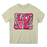 Mossy Love leopard frame Heavy Core Tee - LillyAllenDesigns