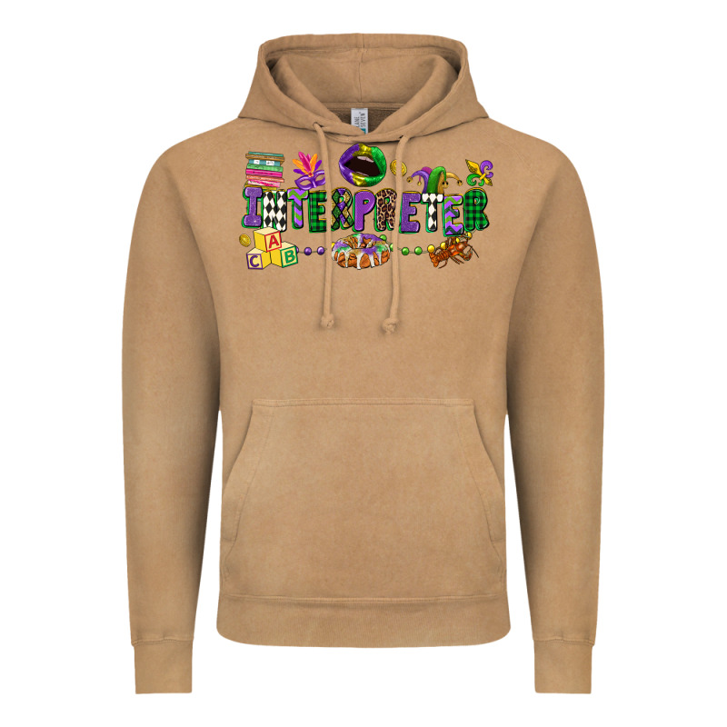 Interpreter Mardi Gras Vintage Hoodie by CowGirlArtShop | Teevron