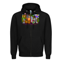 Black halloween Zipper Hoodie - CowhideDigitalArt