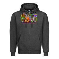 Charcoal Heather halloween Zipper Hoodie - CowhideDigitalArt