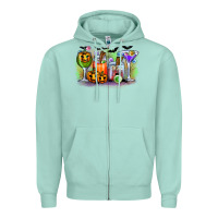 Seafoam halloween Zipper Hoodie - CowhideDigitalArt