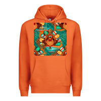 Carrot thanksgiving  turkey seamless pattern Premium Hoodie - BundleAndBundleShop