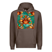 Coffee thanksgiving  turkey seamless pattern Premium Hoodie - BundleAndBundleShop