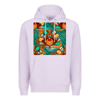 Lilac thanksgiving  turkey seamless pattern Premium Hoodie - BundleAndBundleShop