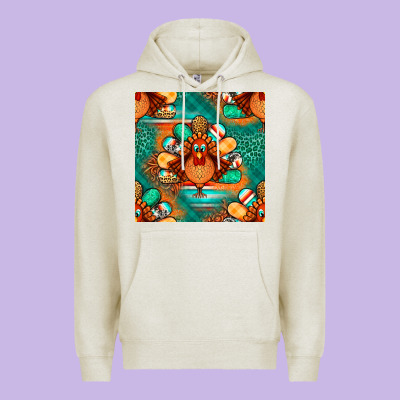 Thanksgiving  Turkey Seamless Pattern Premium Hoodie Designed By Bundleandbundleshop