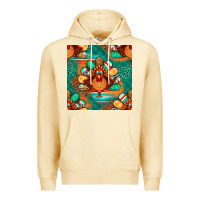 Pina Colada thanksgiving  turkey seamless pattern Premium Hoodie - BundleAndBundleShop