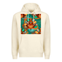 Sandshell thanksgiving  turkey seamless pattern Premium Hoodie - BundleAndBundleShop
