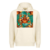 Tofu thanksgiving  turkey seamless pattern Premium Hoodie - BundleAndBundleShop