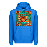 True Royal thanksgiving  turkey seamless pattern Premium Hoodie - BundleAndBundleShop