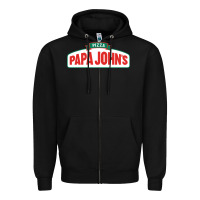 Black product pizza papa jhons Zipper Hoodie - minhPixels
