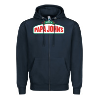 Navy product pizza papa jhons Zipper Hoodie - minhPixels