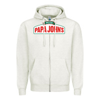 Oatmeal Heather product pizza papa jhons Zipper Hoodie - minhPixels