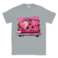 Heather Grey cancer truck back view Classic Tee - NancyCooperArtShop