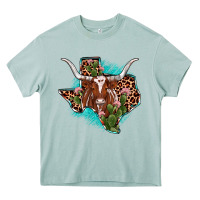 Texas Longhorn Texas Map Heavy Core Tee | Teevron