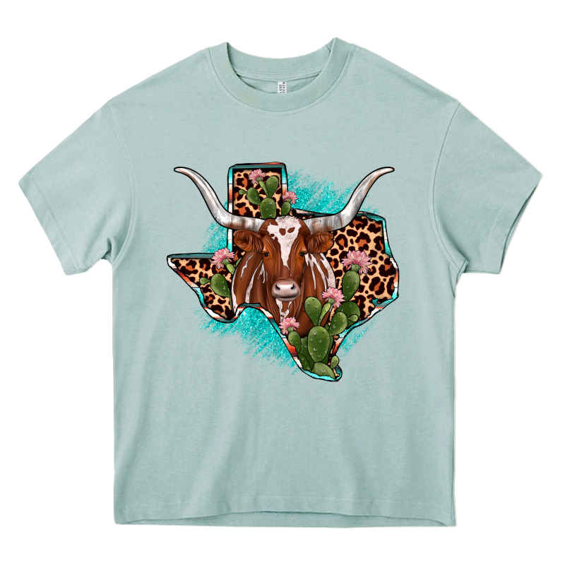 Texas Longhorn Texas Map Heavy Core Tee by JahusDesignShop | Teevron