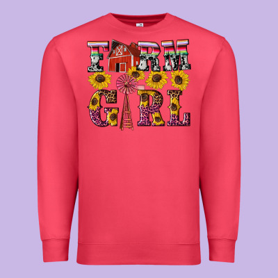 Western Farm Girl Premium Sweatshirt Designed By Artiststas