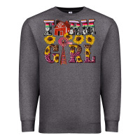 Charcoal Heather western farm girl Premium Sweatshirt - Artiststas
