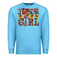 Ocean Blue western farm girl Premium Sweatshirt - Artiststas