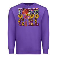 Purple western farm girl Premium Sweatshirt - Artiststas