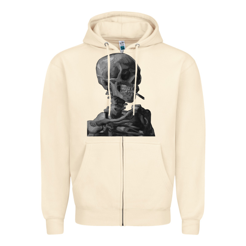 Vincent Van Gogh Skull Of A Skeletonvintage Halloween Skull Zipper Hoodie by minhPixels | Teevron