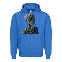 True Royal Vincent Van Gogh Skull of a SkeletonVintage Halloween Skull Zipper Hoodie - minhPixels