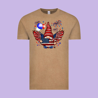 Gnome With 4th Of July Elements Vintage Tee Designed By Howdyjamesfarm