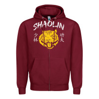 Burgundy Tiger Shaolin Kung Fu Chinese Symbol Wushu Martial Arts Gift Zipper Hoodie - minhPixels