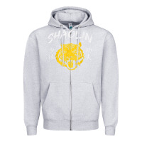 Heather Grey Tiger Shaolin Kung Fu Chinese Symbol Wushu Martial Arts Gift Zipper Hoodie - minhPixels