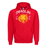 Red Tiger Shaolin Kung Fu Chinese Symbol Wushu Martial Arts Gift Zipper Hoodie - minhPixels
