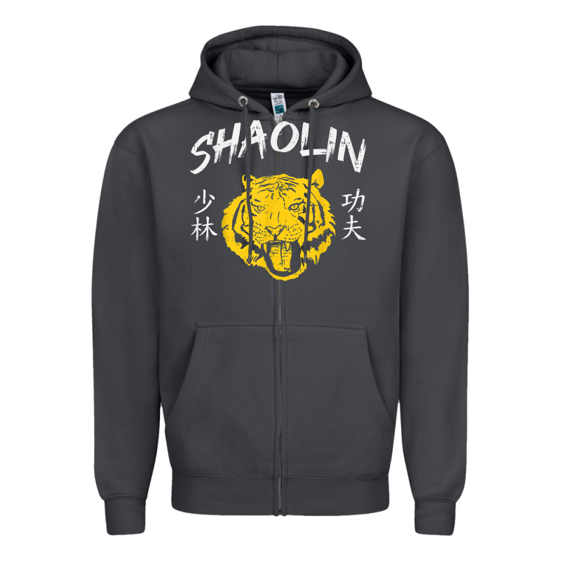 Tiger Shaolin Kung Fu Chinese Symbol Wushu Martial Arts Gift Zipper Hoodie by minhPixels | Teevron