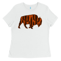 White Red Cactus Bison Silhouette Ladies Tee - Bettercallsaul