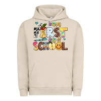 Pigment French Oak happy first day of school Urban Hoodie - AdoDesignShop
