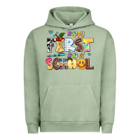Pigment Oil Green happy first day of school Urban Hoodie - AdoDesignShop