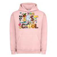 Pigment Salmon happy first day of school Urban Hoodie - AdoDesignShop