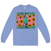 Colony Blue Mom sunflower glitter Long Sleeve Tee - CowGirlArtShop