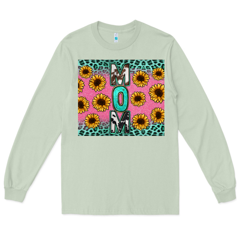 Mom Sunflower Glitter Long Sleeve Tee by CowGirlArtShop | Teevron