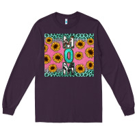 Plum Mom sunflower glitter Long Sleeve Tee - CowGirlArtShop